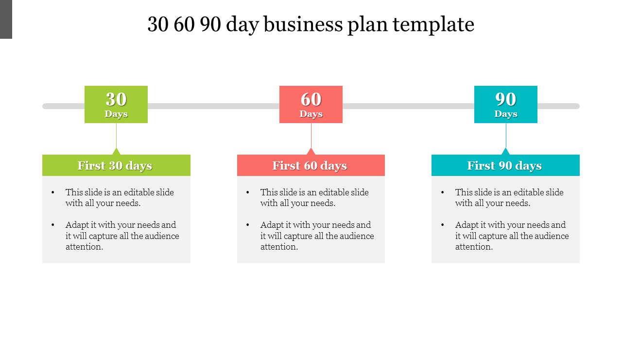 Free 30 60 90 Day Business Plan Template Printable Templates